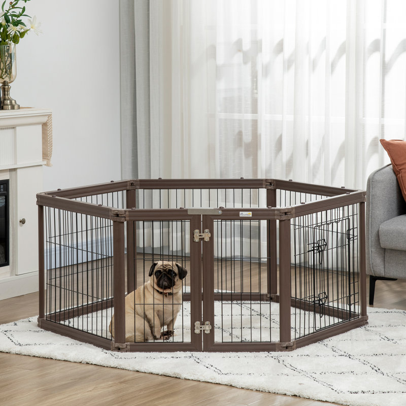 Enclos pour chien robuste, Brun