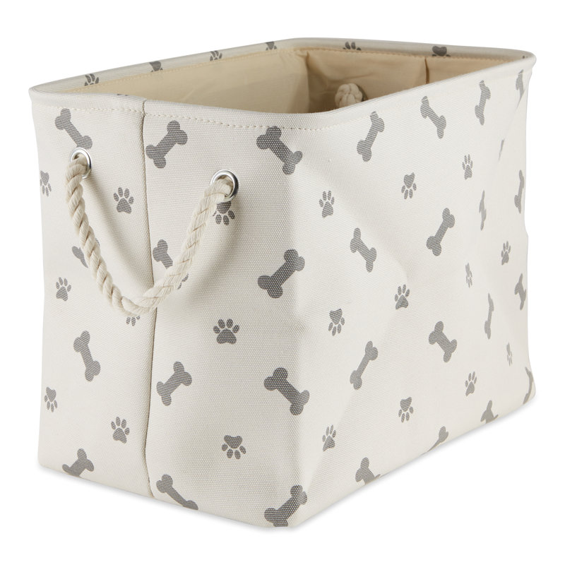 Cube ou bac en tissu, H 12 po x l 16 po x P 10 po, Gris