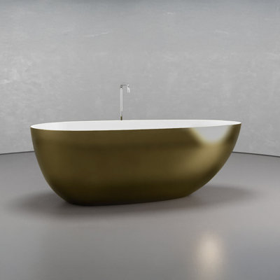  Baignoire profonde autoportante 62,8 po x 30,3 po