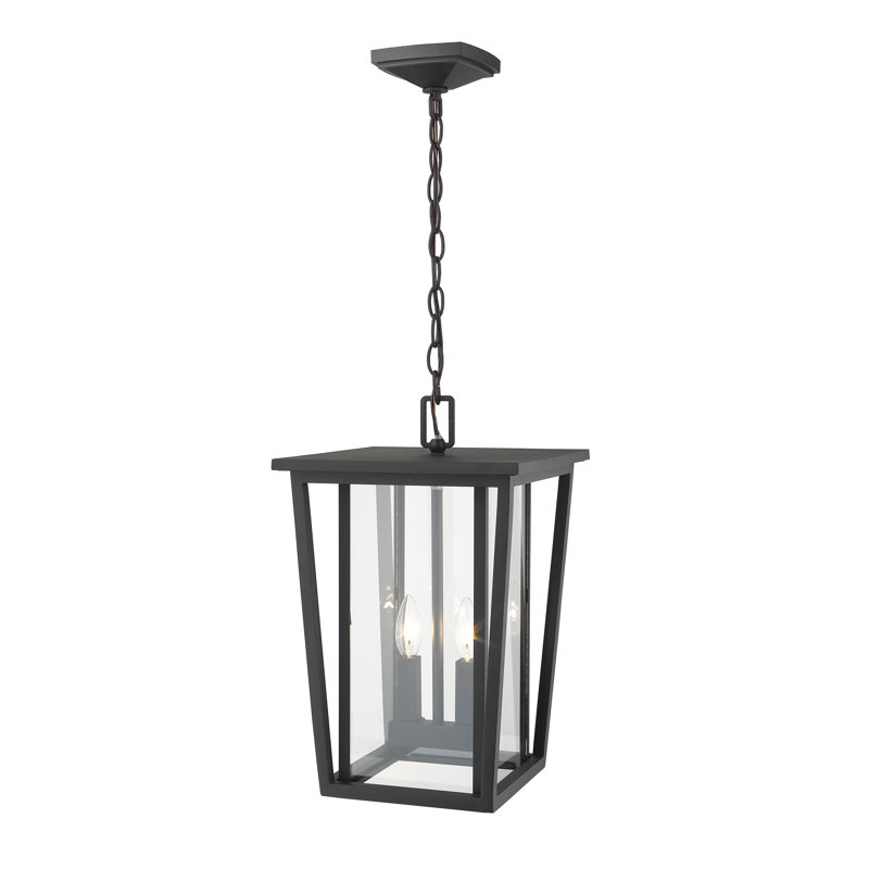 Lanterne suspendue d'extérieur à 2 lumières H 17,5 po Amreet, Noir