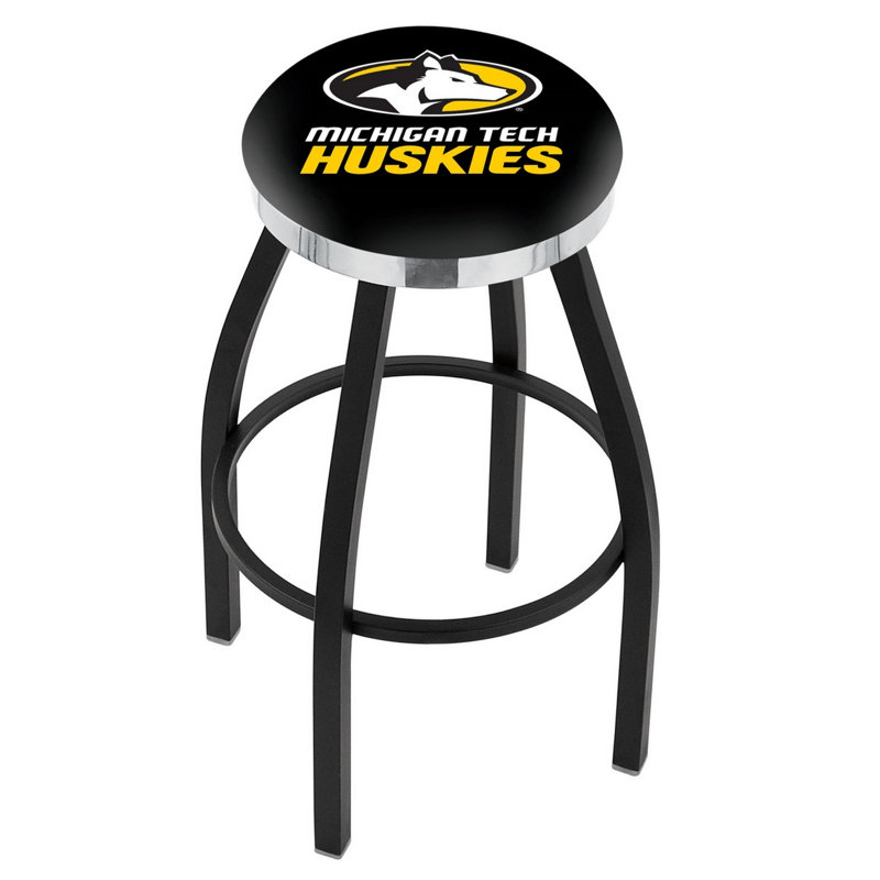NCAA 36" Swivel Bar Stool, Michigan Tech