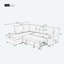 Canapé modulaire 2 pièces Valcius