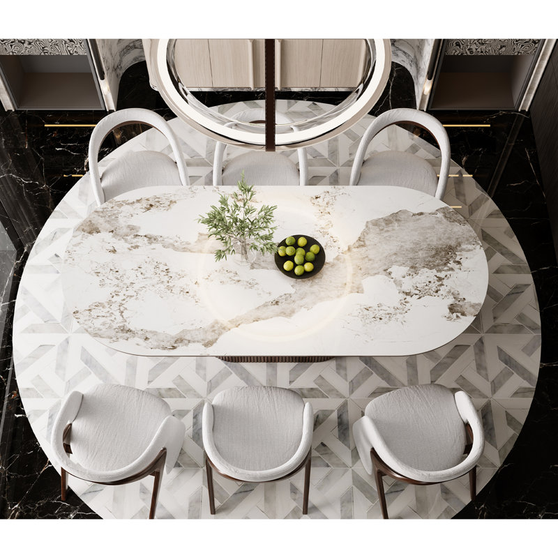 Table de salle à manger 86,6 po, 29.9" H x 86.6" W x 39.3" D