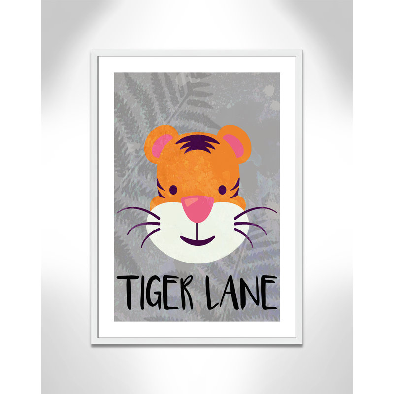 Impression sur papier Tigert Lane Tiger Lane, H 34,5 po x l 24,5 po x P 1,18 po, Encadré de boîte blanc
