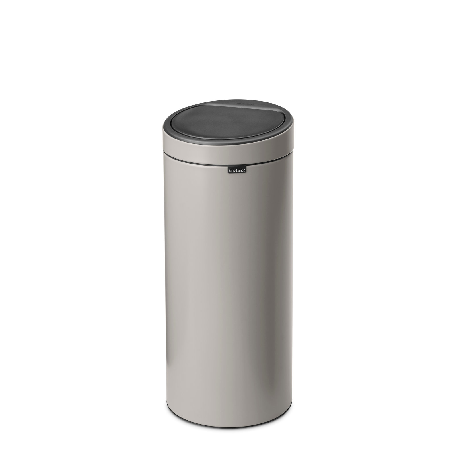 Brabantia 8gal Touch Top Trash Can, Soft Gray
