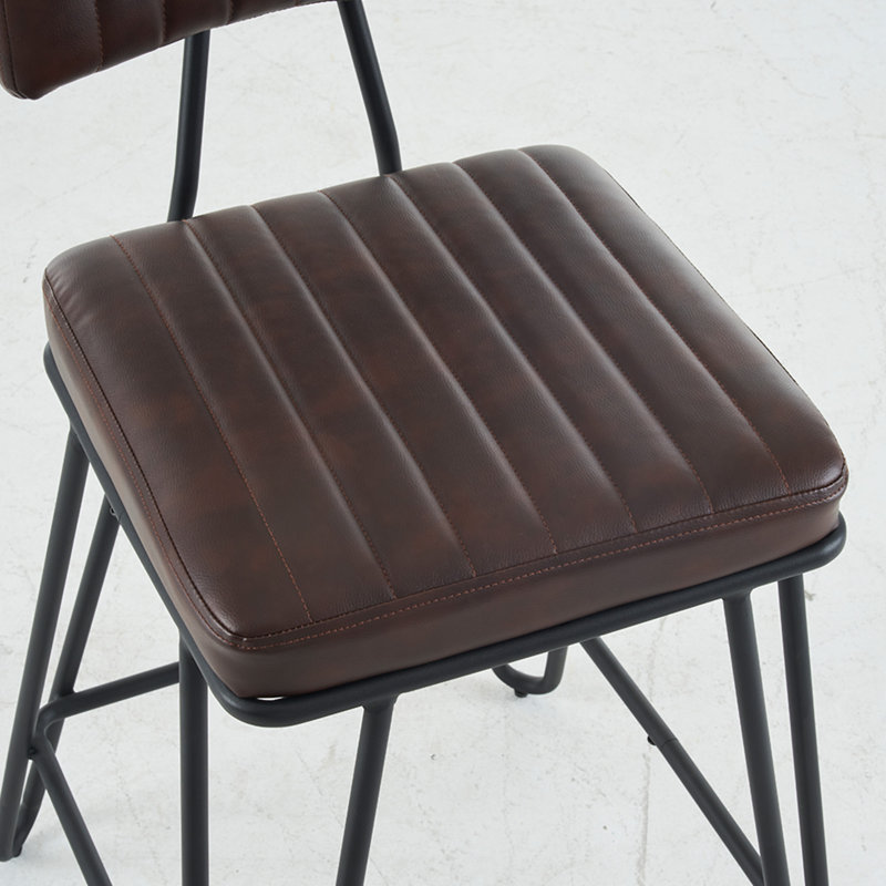 Industrial Bar Stools Set Of 2 (No Including  Table), Brown