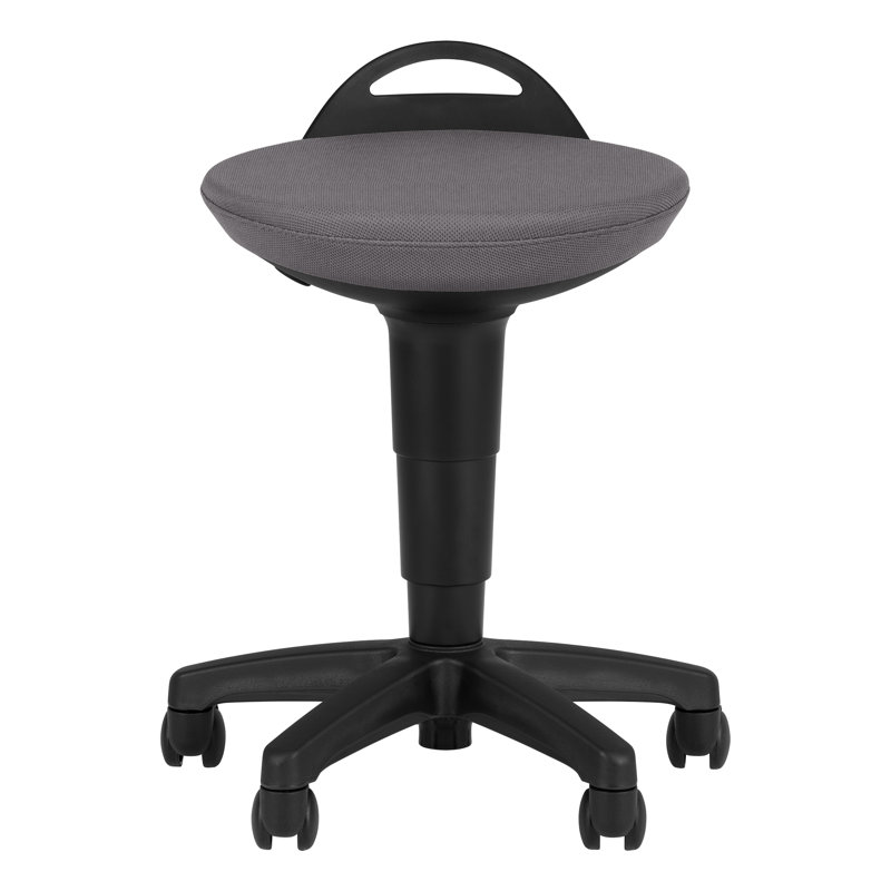 Tabouret roulant à hauteur réglable , Gris foncé