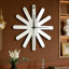 Glass Mirrored Wall Clock Starburst Silent Accent Clock