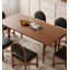 Table de salle à manger rectangulaire en bois massif rétro de style français-110743678