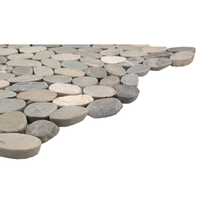 Opuscar Light 12 In. X 12 In. Honed Pebbles Floor And Wall Tile (10.66 Sq. Ft./Case), Fair