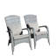 Chaise de patio avec coussins (coussin gris)