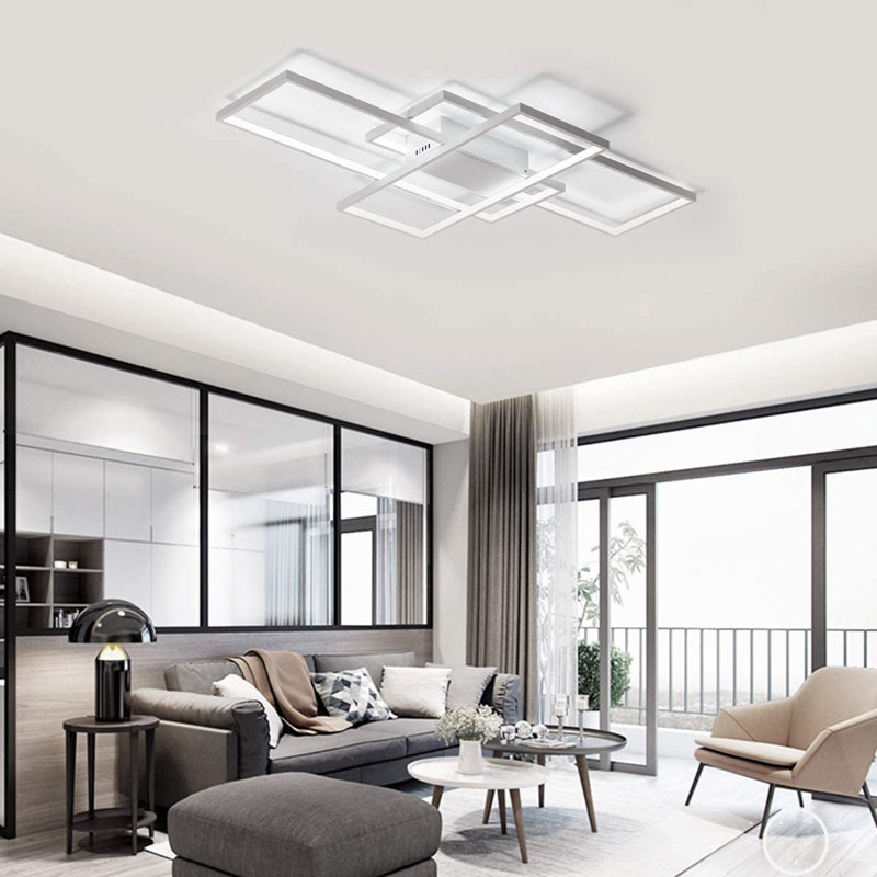 Arlyn 3-Light LED Flush Mount, White, 8cm H x 90cm W x 50cm D