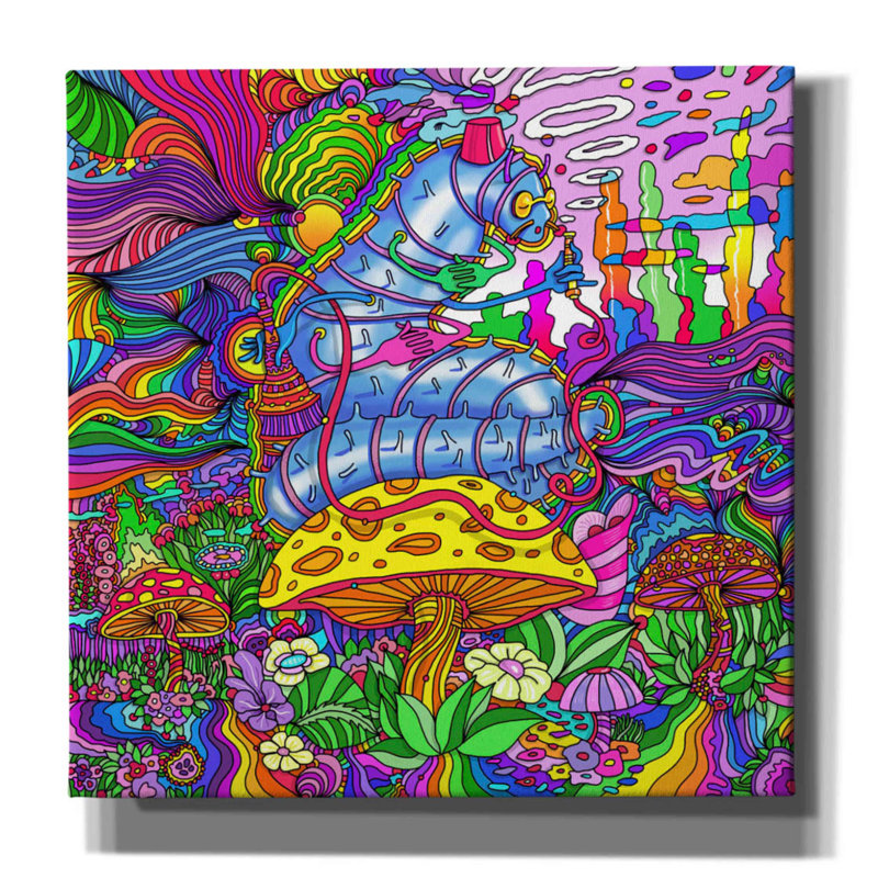 «Pop Art Chenille» par Howie Green, art mural sur toile, H 18 po x l 18 po x P 0,75 po