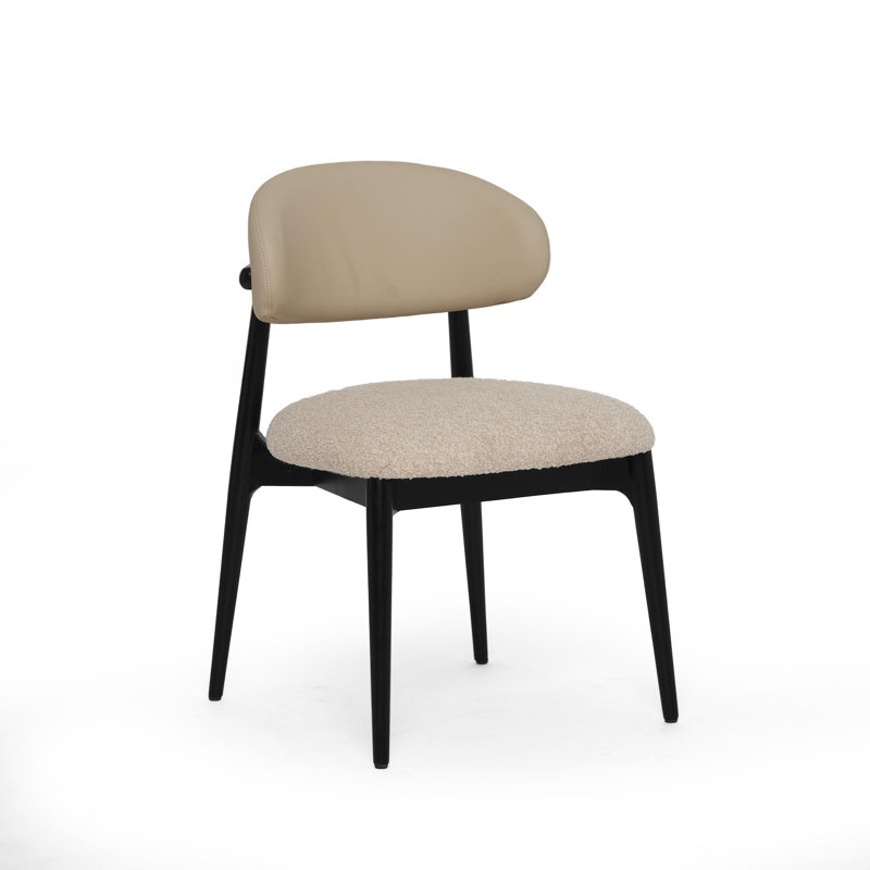 Liam Upholstered Dining Chair, Matte Black