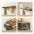 Moumen 19.7'' H×35.1'' W Entryway Organizer - Modern Wood & Iron Storage with Bench, Hooks & Shoe Cubbies-849321974