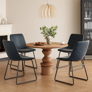 Ipke Faux Leather Upholstered Dining Chair (Set of 4)