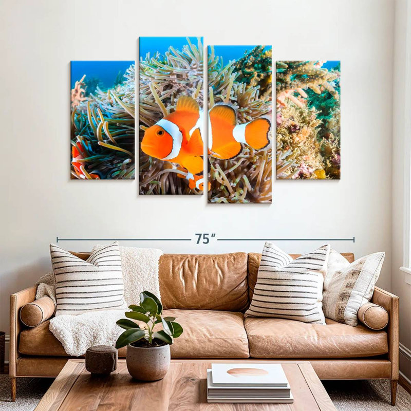 Brampt Fish Swimming, 42" H x 68" W