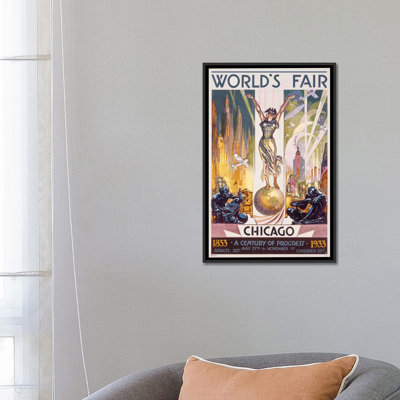 « chicago world fair, 1933 » par glen c. sheffer, impression sur toile tendue