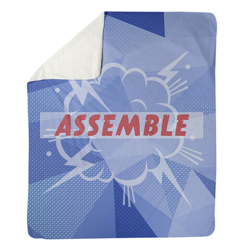 Sewn Throw Blanket, Blue, 50" W x 60" L, Light