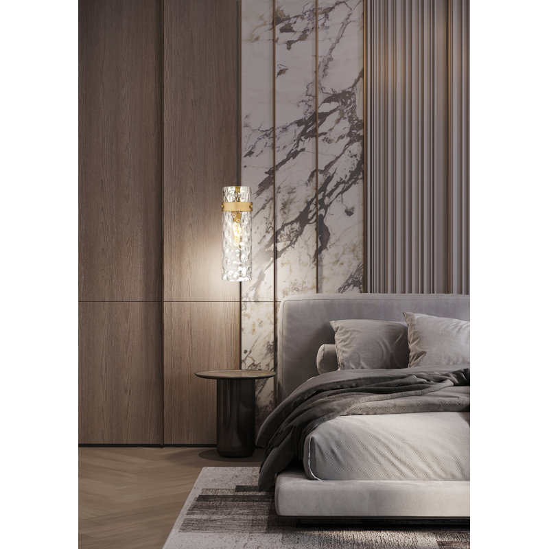 Luminaire suspendu 1 lumière 5,75 pouces Cheryll, Laiton