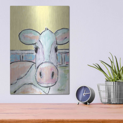 «Moo Moo» par Roey Ebert, art mural en métal de luxe «Moo Moo» par Roey Ebert