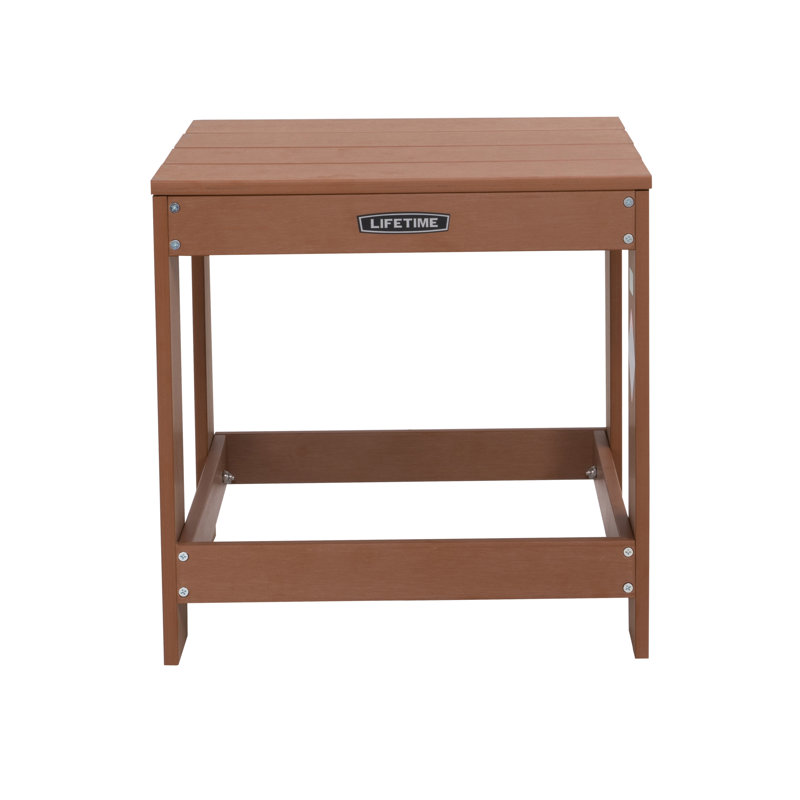 Square Outdoor Side Table, Simulated Wood