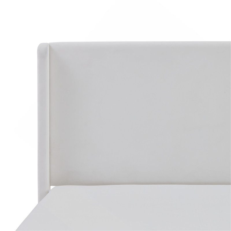 Lit haut tapissier / tête de lit haute / simplicité élégante / pas de sommier tapissier / assemblage facile, Blanc
