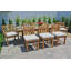 Monterey Outdoor 9 - Piece Teak Dining Set with Cushions-947915878-947915877