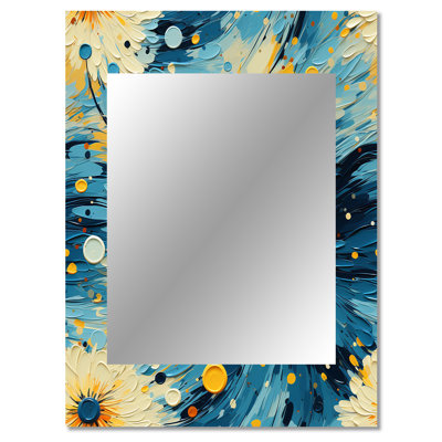Lucile Popart Digital Doodle Explosion - Abstract Decorative Mirror, Modern Large Wall Mirror, Printed Metal Art