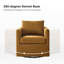 Fauteuil demi-tonneau pivotant de style moderne l 29 po Nicha-125353015