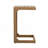C-shape end table  Brown
