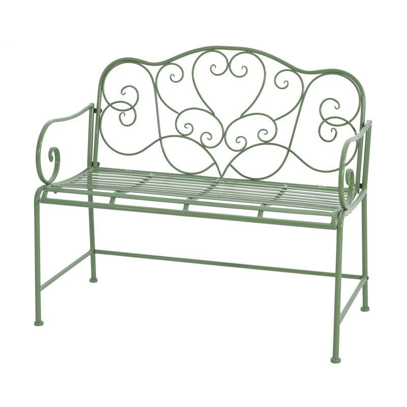 Banc de jardin extérieur Sunnydaze - vert, Vert mat
