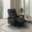 Fauteuil inclinable, cuir noir et similicuir-1990518204