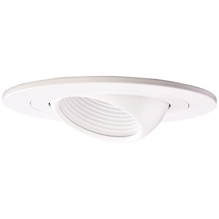 Garniture encastrée basse tension 4 po, Blanc