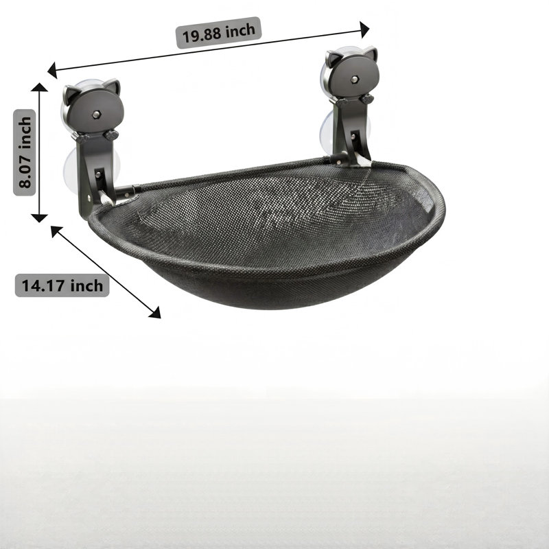Lit-fenêtre pour chat pliable sans cordon, hamac pour fenêtre respirant pour la vue, les bains de soleil et l'escalade, peut supporter jusqu'à 40 lb