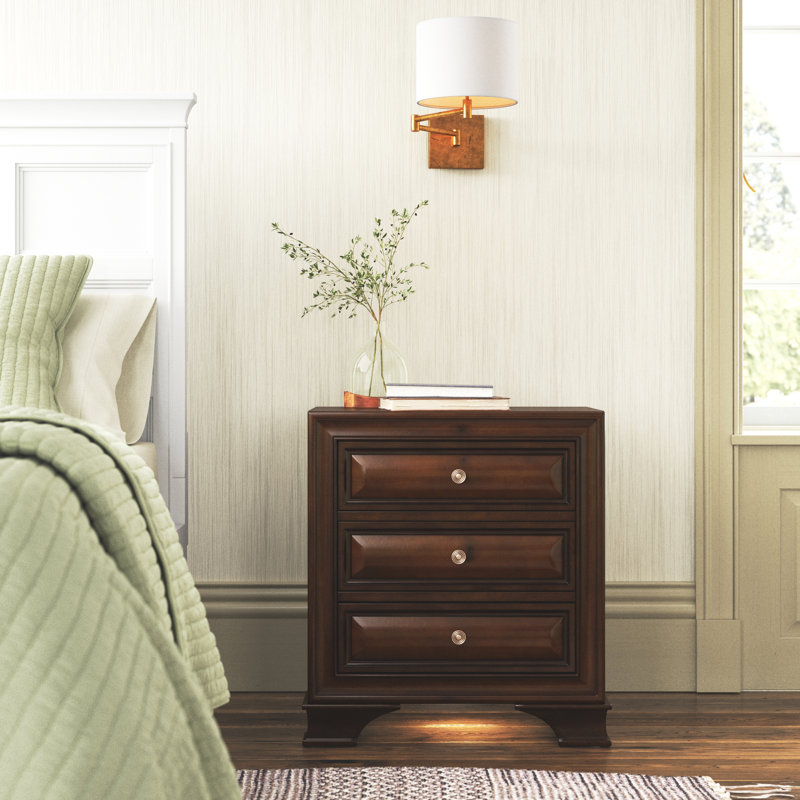 Goldene 26'' W Nightstand, Brown Cherry