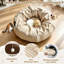 Lit tunnel à carreaux pliable 2-en-1 31,49 po, tunnel de jeu convertible Donut Cat, cachette lavable pour chats et lapins