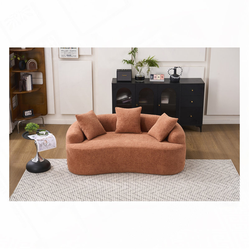Canapé courbé en chenille, sans assemblage