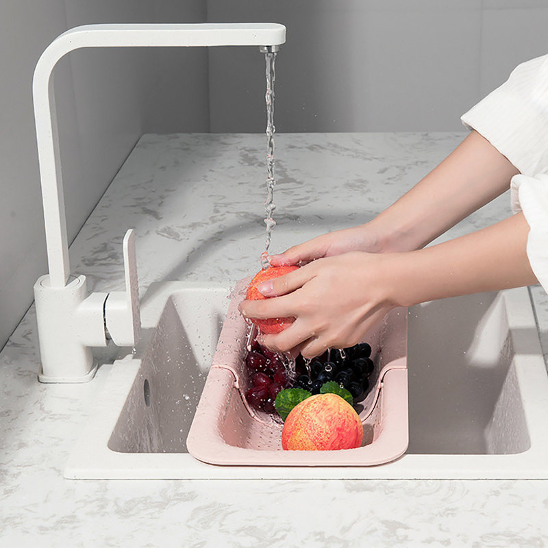 Colander Drain-Basket Strainer Over The Sink For Kitchen