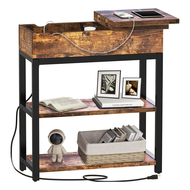 End Table and Built-In Outlets