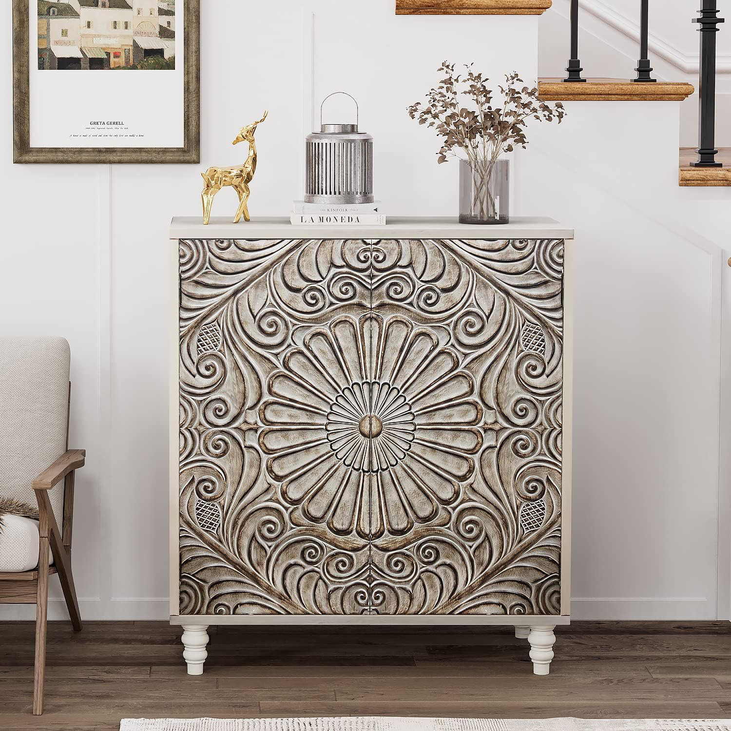 Ophelia & Co. COSIEST Vintage MDF Accent Cabinet With Adjustable Shelf ...