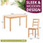 4 - Person Solid Oak Dining Set-87460563