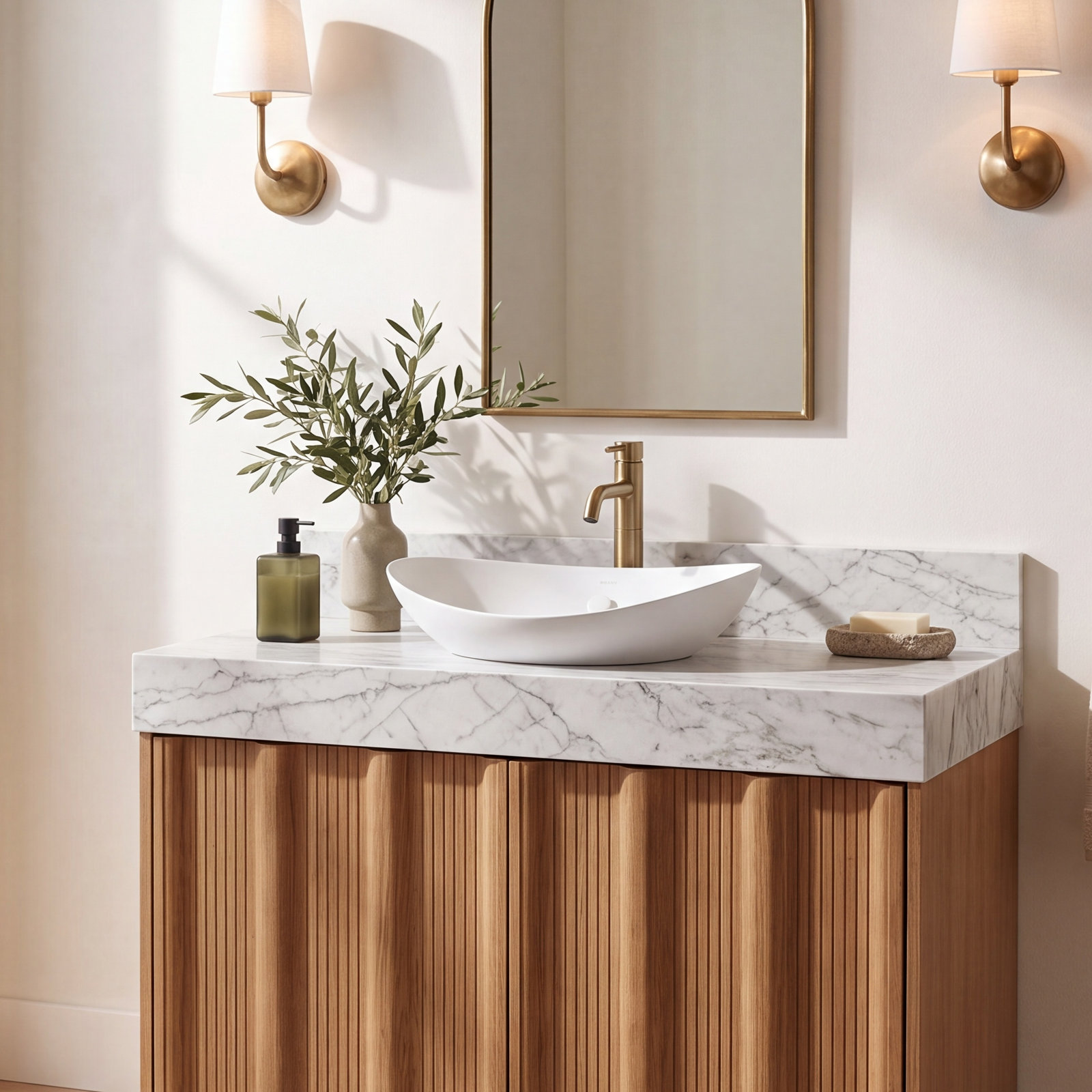 Veil Specialty Vessel Bathroom Sink, White