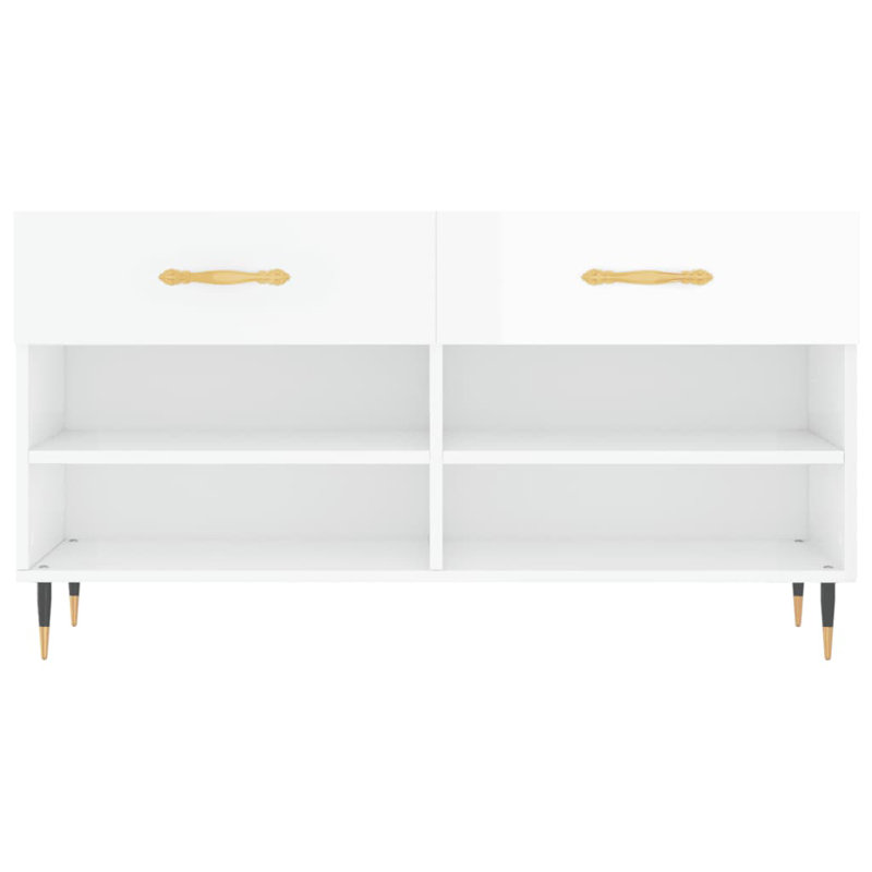Mikesh Storage Bench, High Gloss White