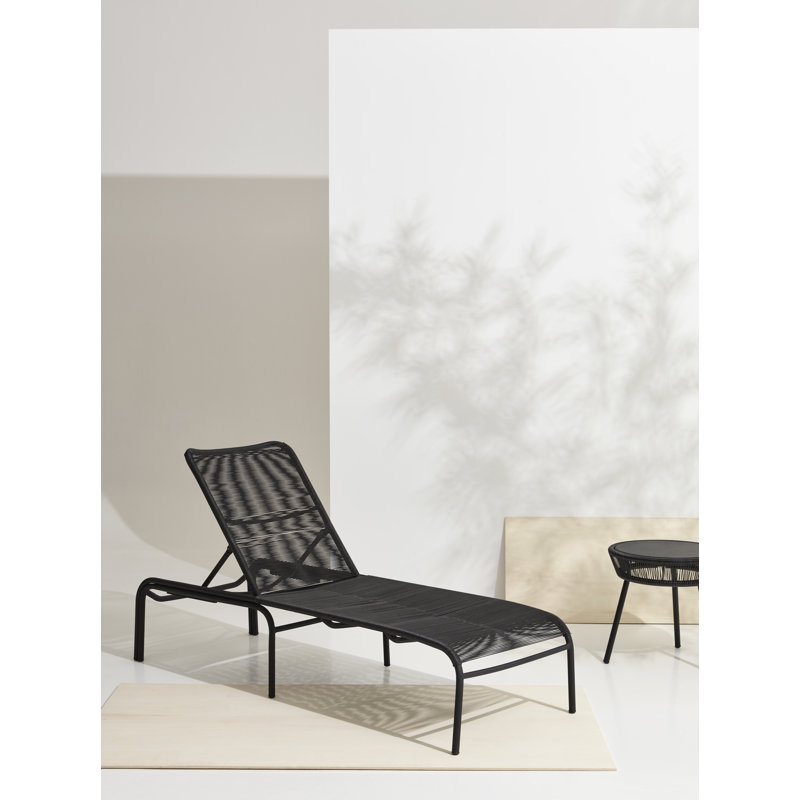 Loop Outdoor Chaise Lounge, Black