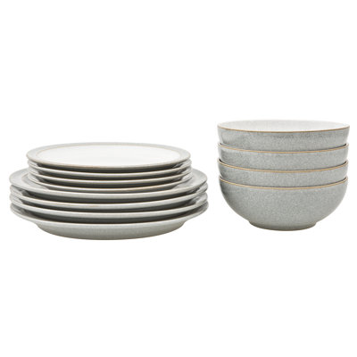 Denby Elements 12 Piece Dinnerware Set, Service for 4
