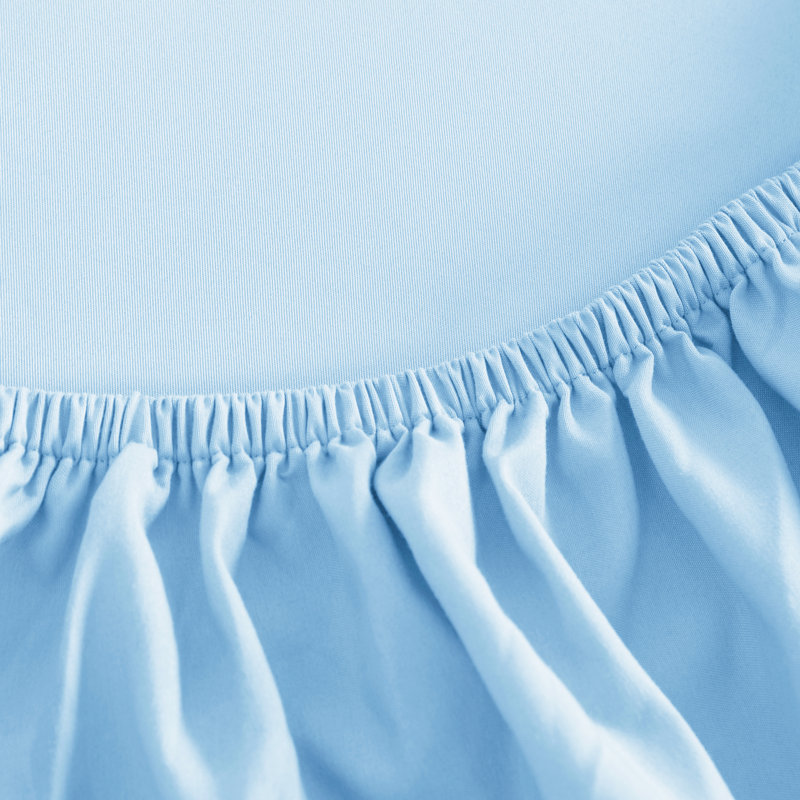 Fitted Bed Sheet Only, 1800 Brushed Microfiber Deep Pocket Fitted Sheet - NTBAY, California King Fitted Sheet, Sky Blue