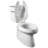 1955CT Commercial Heavy Duty Open Front Toilet Seat, Never Loosen, ELONGATED, Plastic, White, 2-Pack