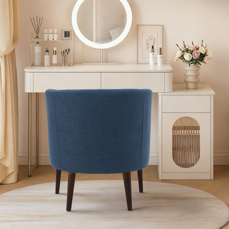 Fauteuil demi-tonneau rembourré Comfy, Marine