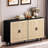 Elegant And Functional 4-door Rattan Sideboard
